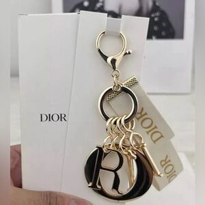 Christian Dior Letter Charm Keychain | Gold Bag Charm | New Authentic